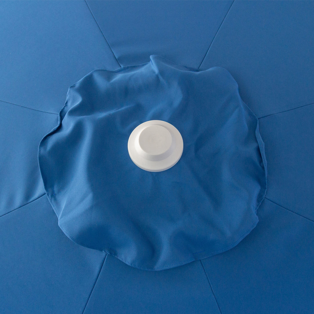 Billy Fresh 3m Nautical Aluminium Umbrella - Blue with White Trim