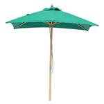 Load image into Gallery viewer, Billy Fresh 2m Bamboo Umbrella - Solid Emerald Green
