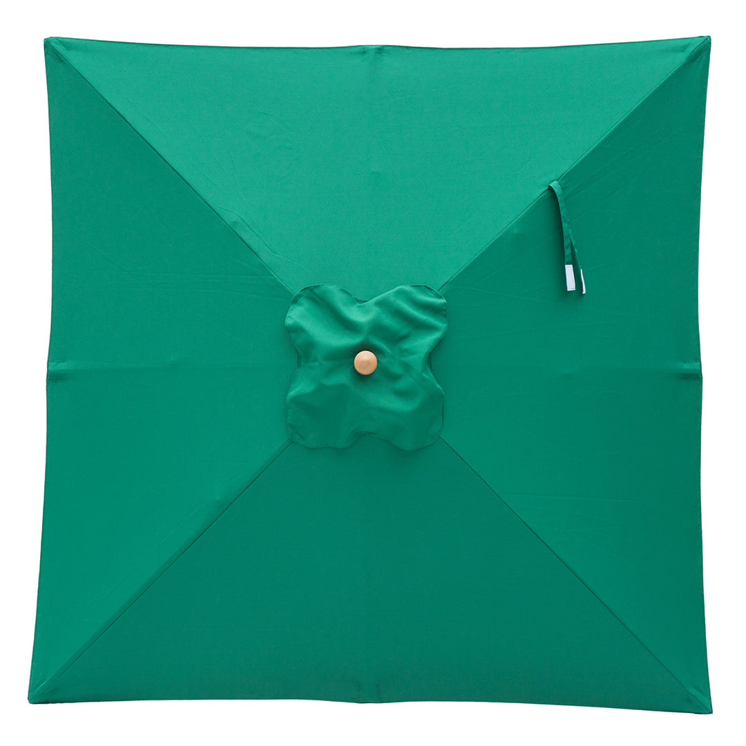 Billy Fresh 2m Bamboo Umbrella - Solid Emerald Green