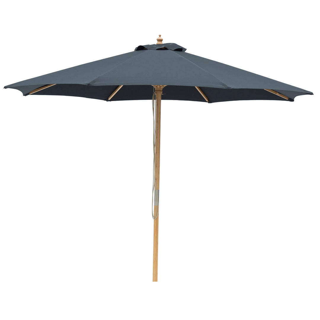 Billy Fresh 3m Bamboo Umbrella - Solid Black