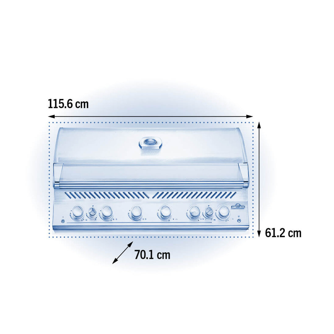Napoleon Built in 700 Series LPG 44" with Rear Burner + Lights