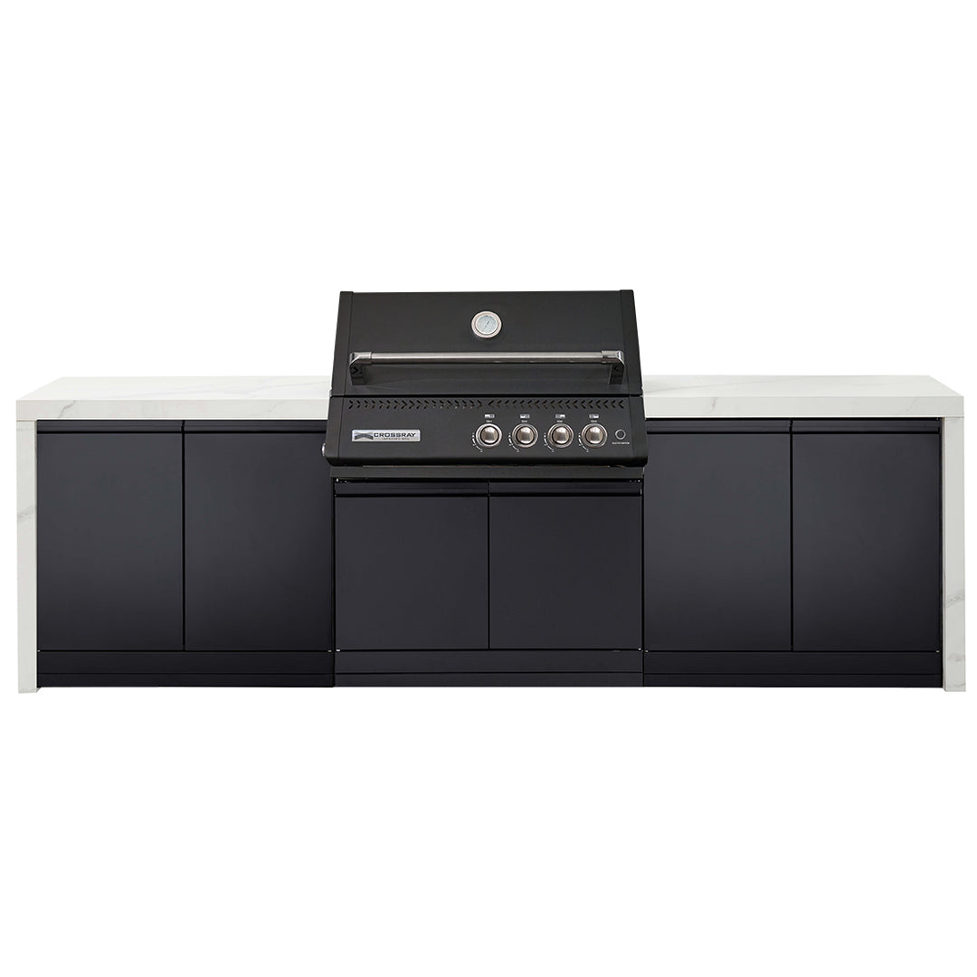 Crossray Xplor Gas BBQ Outdoor Kitchen GD4KW-07 - Black