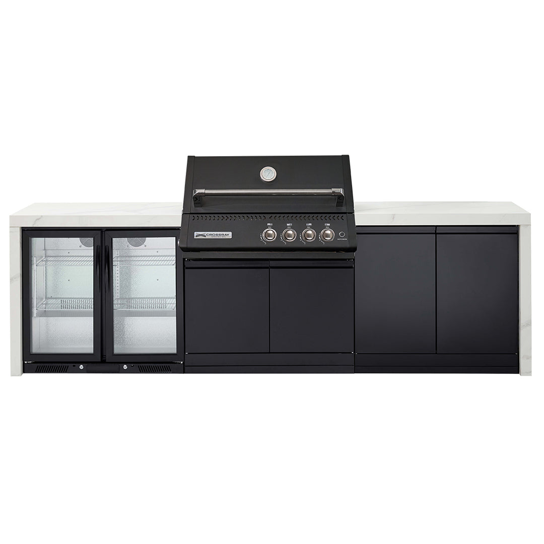 Crossray Xplor Gas BBQ Outdoor Kitchen GD4KW-11 - Black