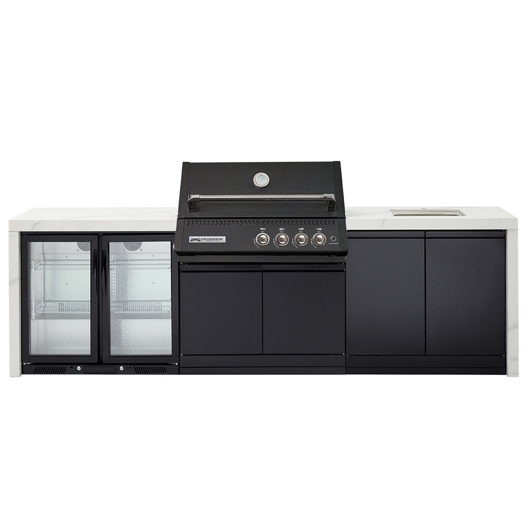 Crossray Xplor Gas BBQ Outdoor Kitchen GD4KW-12 - Black
