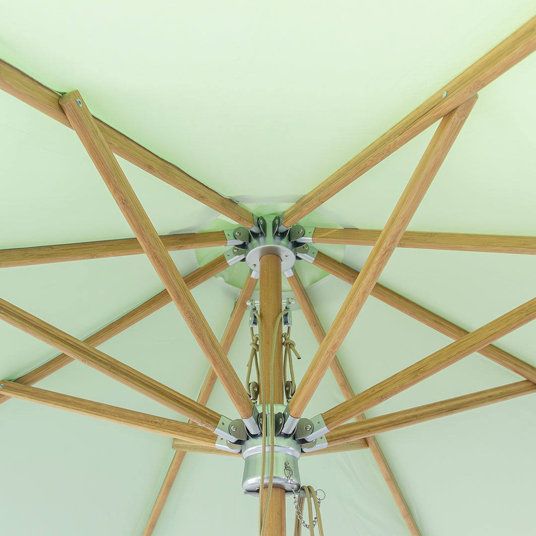Billy Fresh 3m Deluxe Bamboo Umbrella - Sage