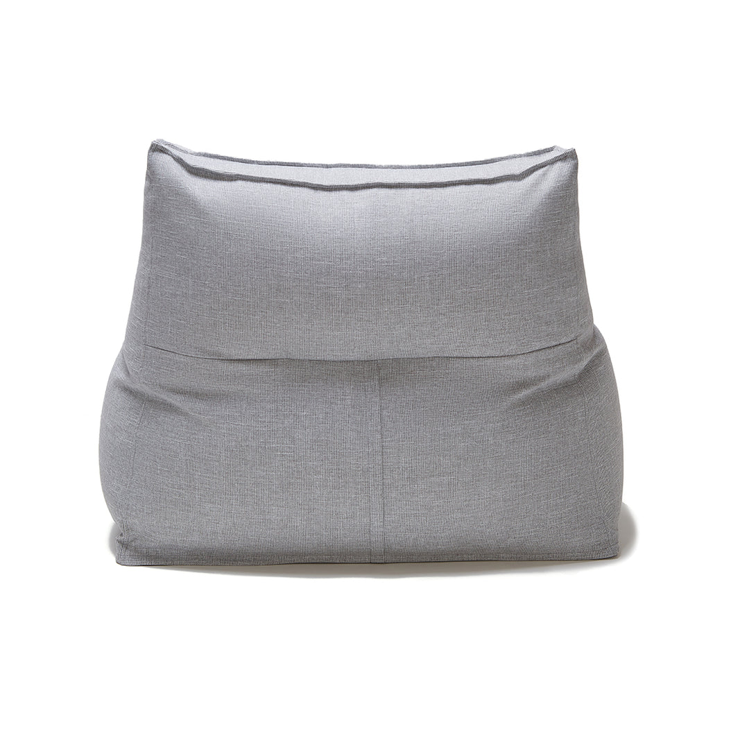 Superior Lounger and Square Pouf Light Grey