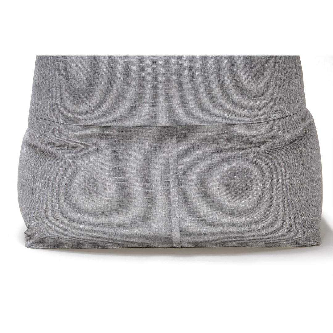 Superior Lounger and Square Pouf Light Grey