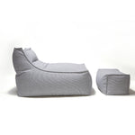 Load image into Gallery viewer, Superior Lounger and Square Pouf Light Grey
