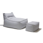 Load image into Gallery viewer, Superior Lounger and Square Pouf Light Grey
