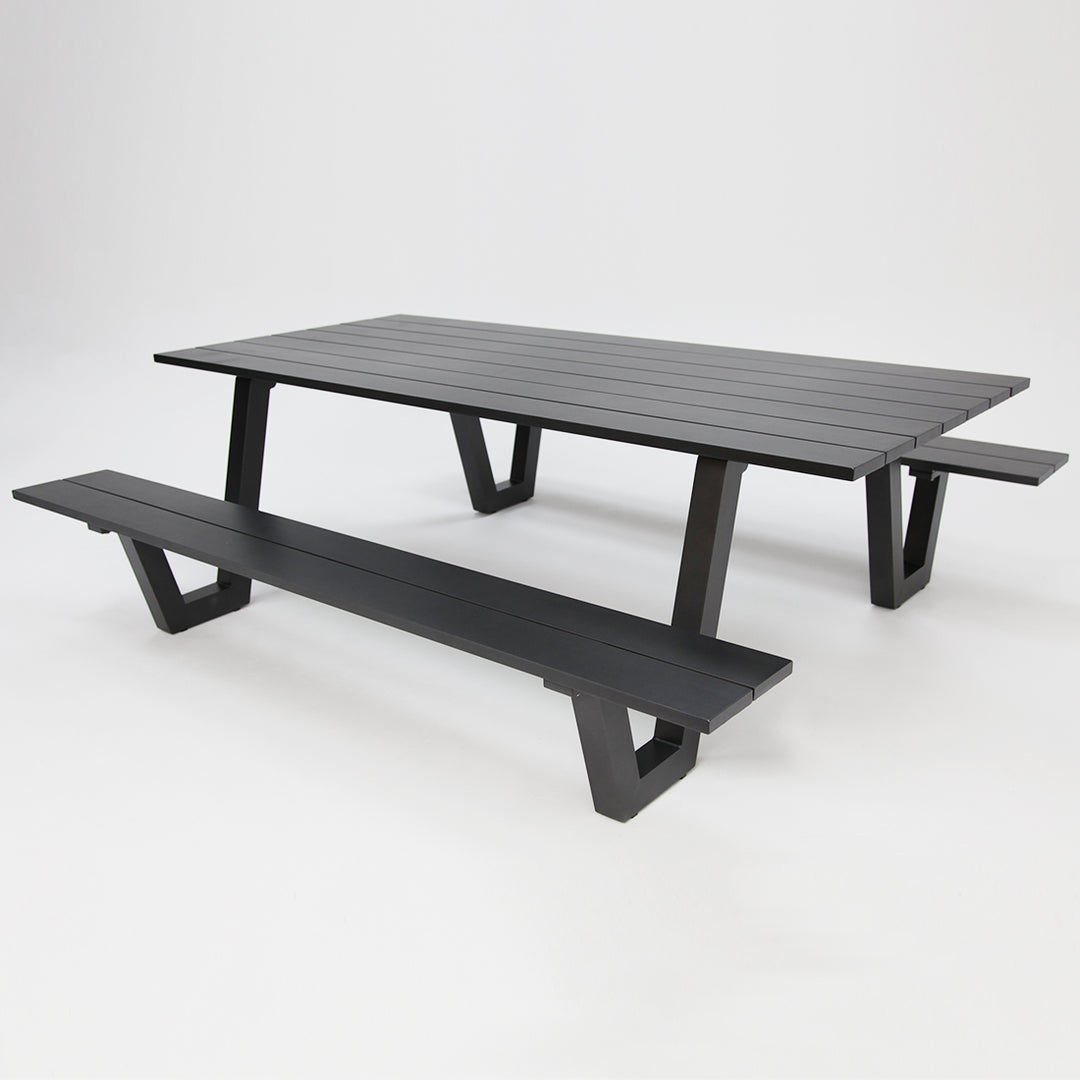Addison Table and Bench Setting - Black