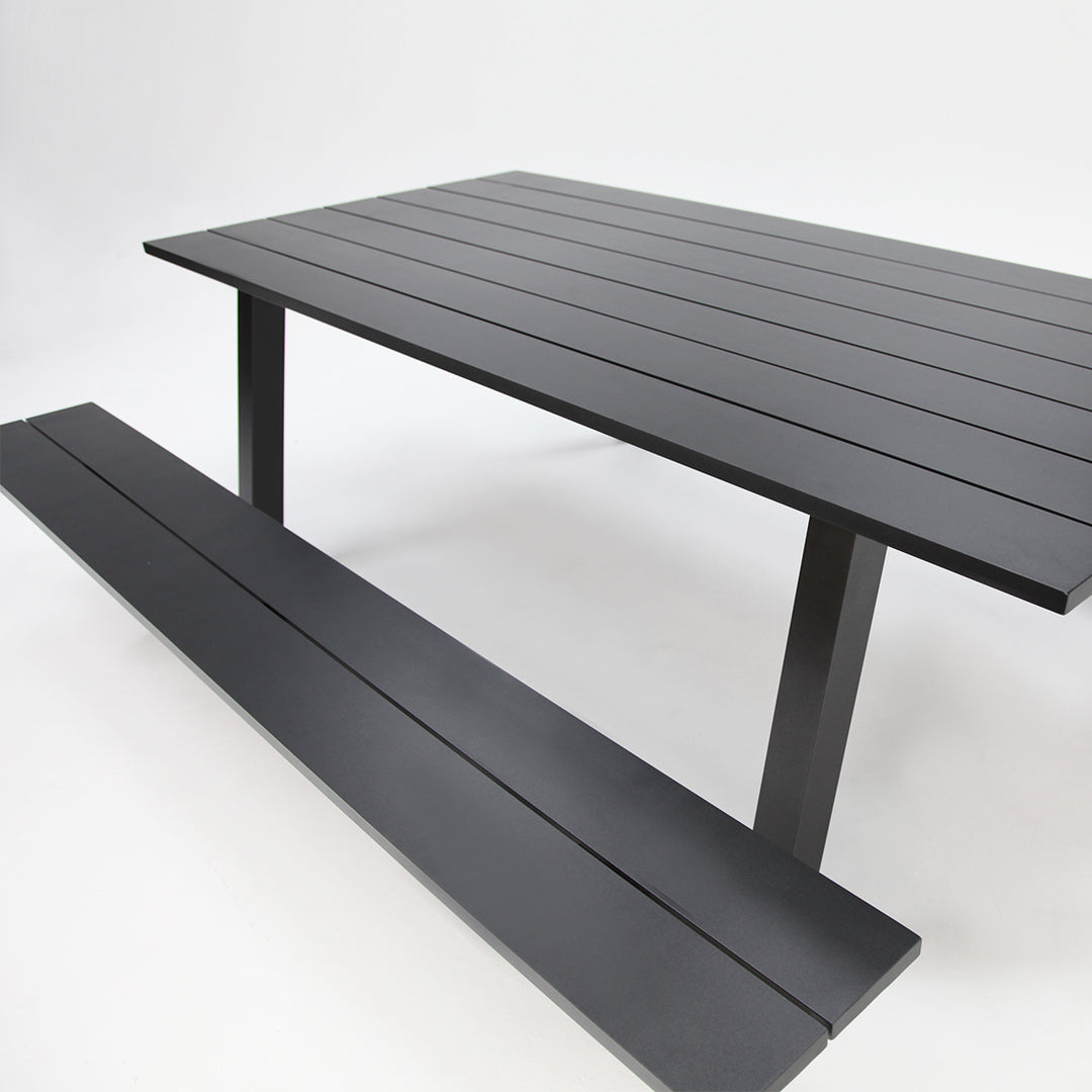 Addison Table and Bench Setting - Black