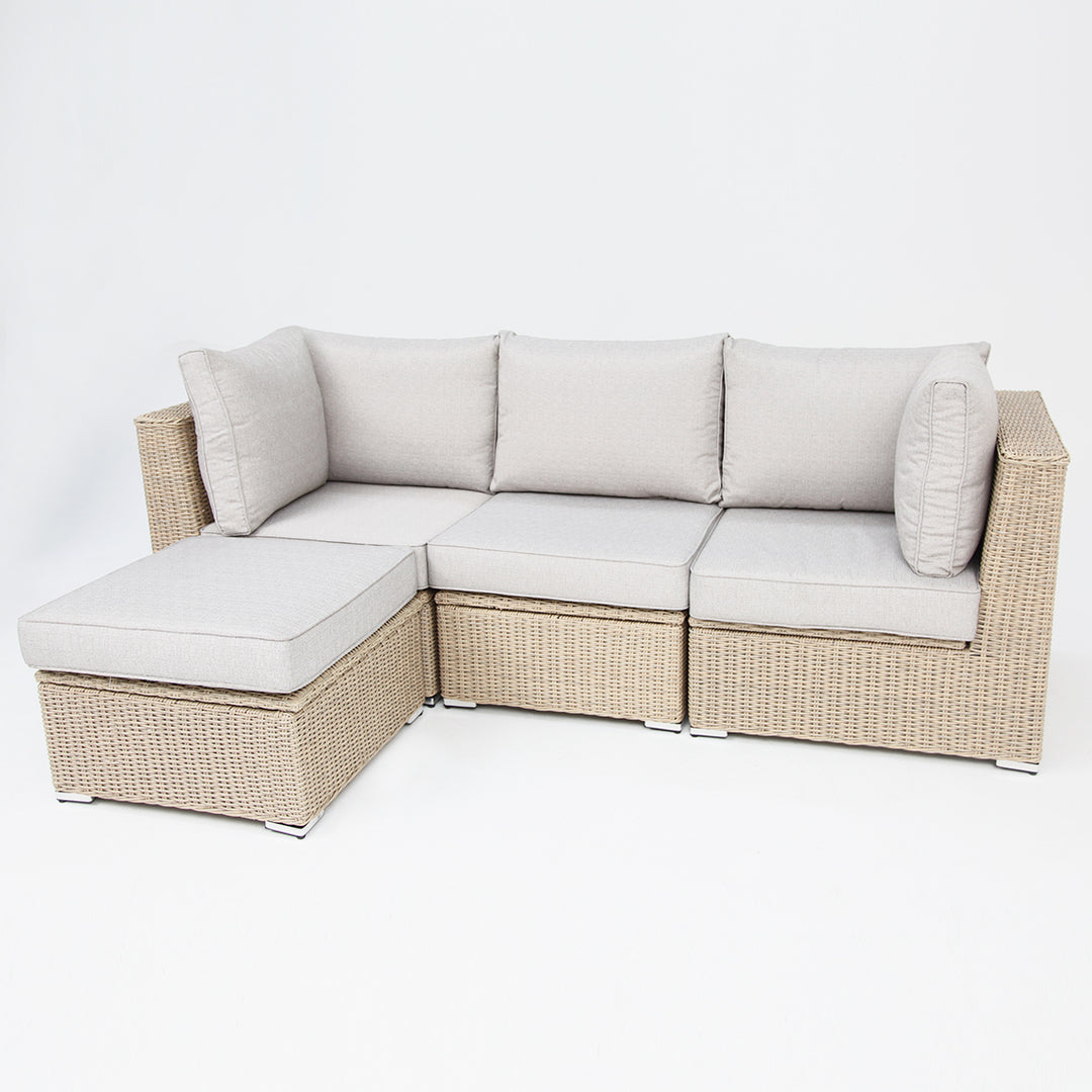 Amani 4pc Storage Lounge - Driftwood Stone