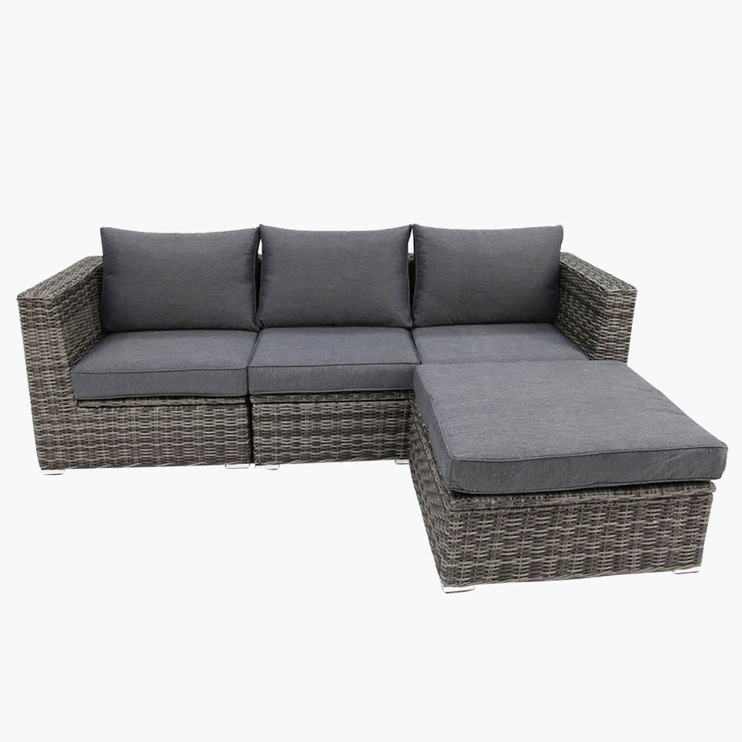 Amani 4pc Storage Lounge - Grey Storm