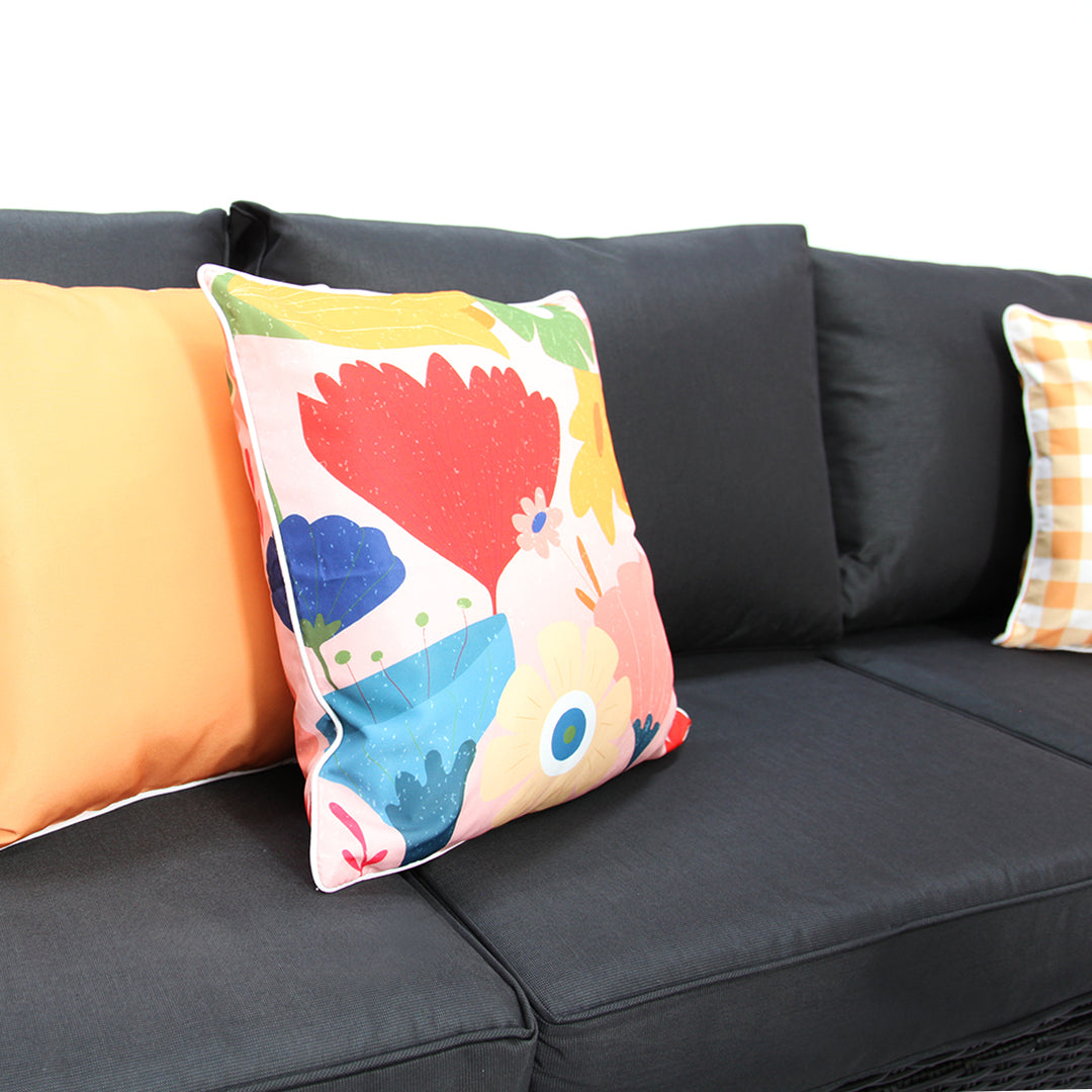 Amani Corner Lounge Setting - Black