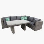 Load image into Gallery viewer, Amani 7pc Storage Lounge w/ Dining Table - Grey