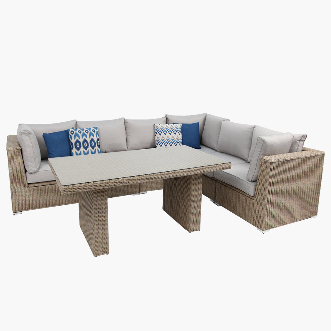 Amani 7pc Storage Lounge w/ Dining Table - DW