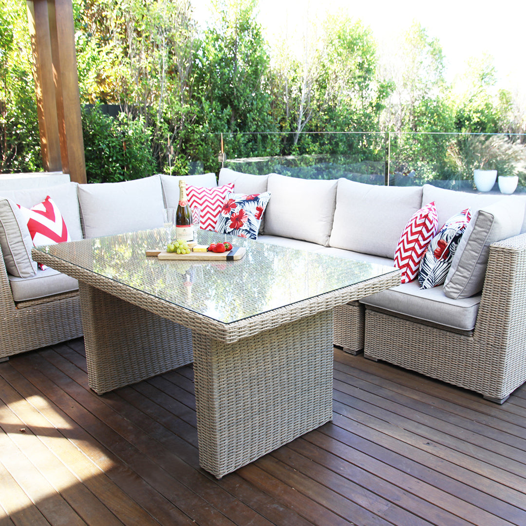 Amani 7pc Storage Lounge w/ Dining Table - DW