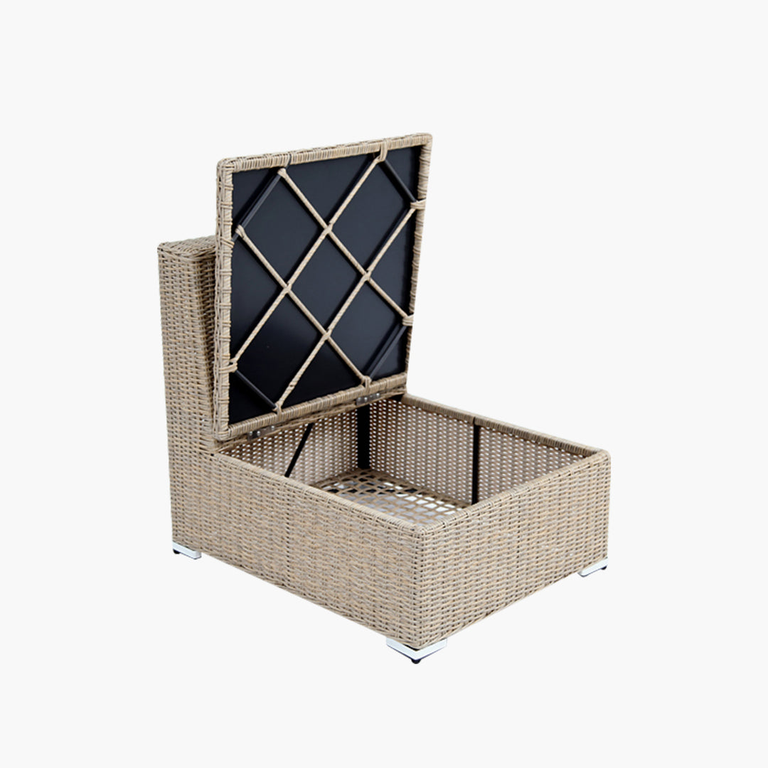 Amani 4pc Storage Lounge - Driftwood Stone