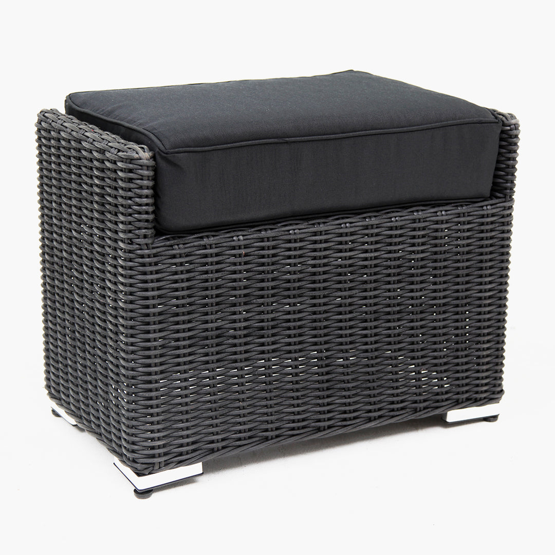 Amani Footstool - Black Charcoal