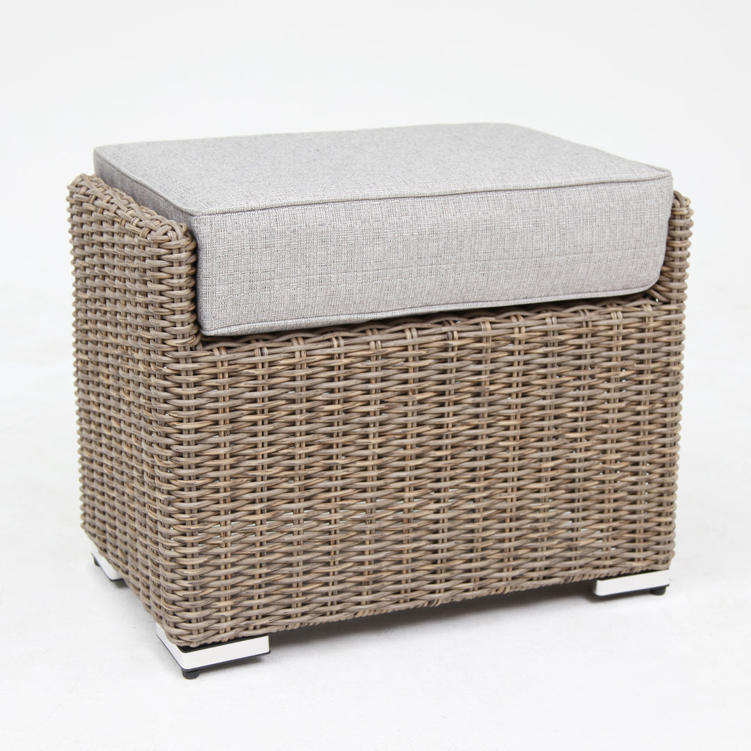 Amani Footstool - Driftwood Stone