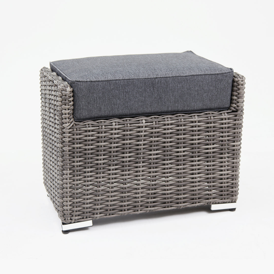 Amani Footstool - Grey Storm
