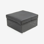 Load image into Gallery viewer, Amani Small Storage Black Char Ottoman