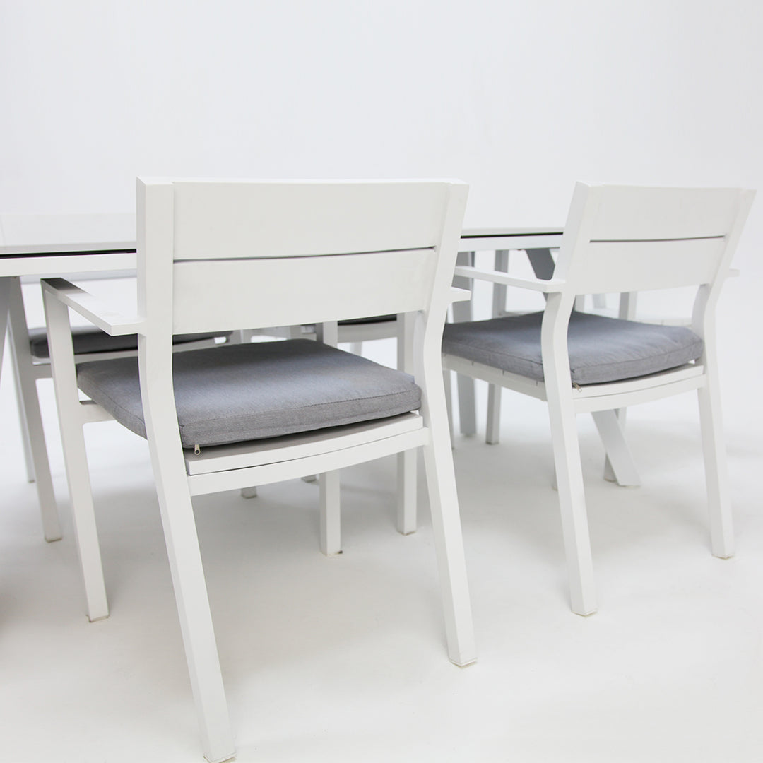 Athena Dallas 7pc Dining Setting - White