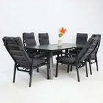 Load image into Gallery viewer, Athens 7pc Reclining Dining Setting - Gunmetal
