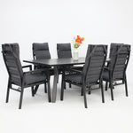 Load image into Gallery viewer, Athens 7pc Reclining Dining Setting - Gunmetal
