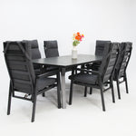 Load image into Gallery viewer, Athens 7pc Reclining Dining Setting - Gunmetal
