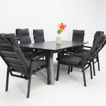 Load image into Gallery viewer, Athens 7pc Reclining Dining Setting - Gunmetal
