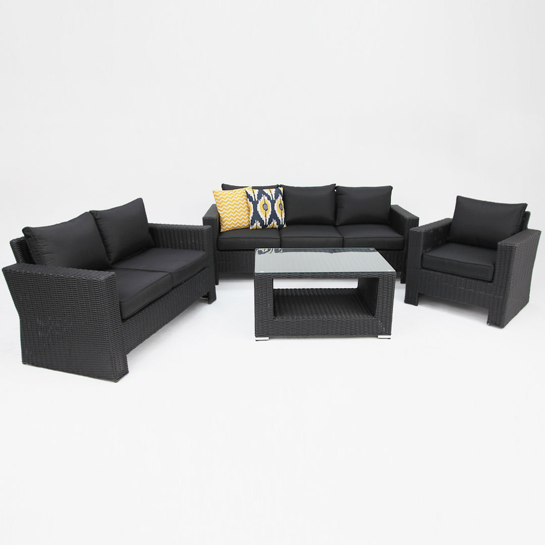 Banksia 321 Lounge Setting - Black Charcoal