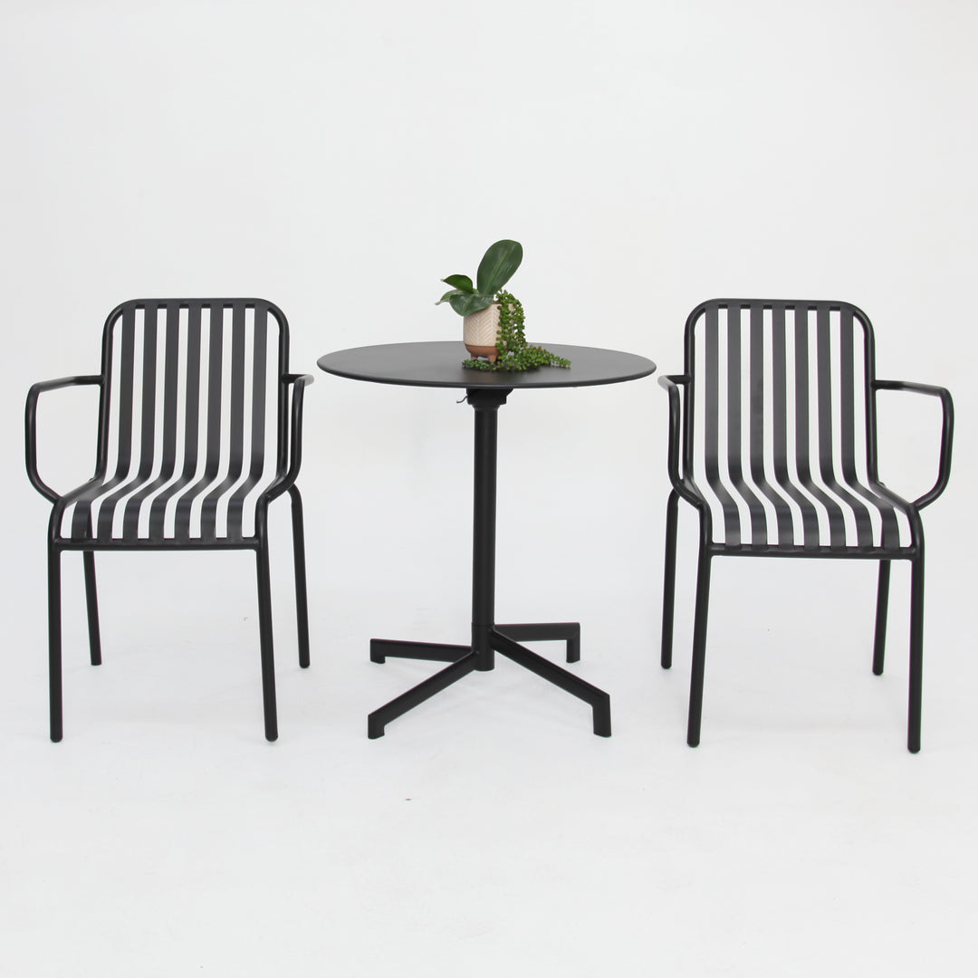 Bistro 3pc Cafe Dining Setting - Black