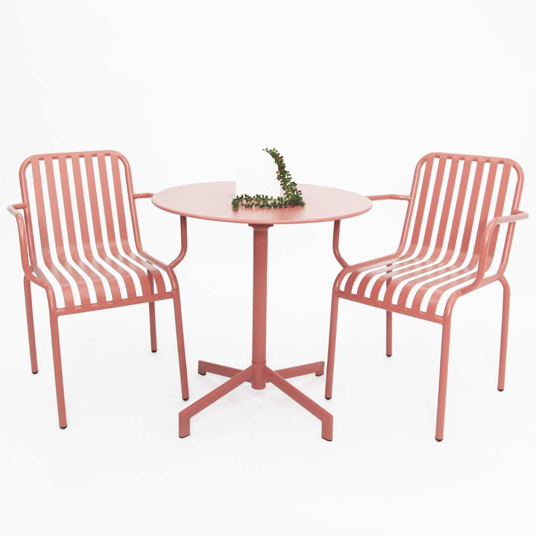 Bistro 3pc Cafe Dining Setting - Peach