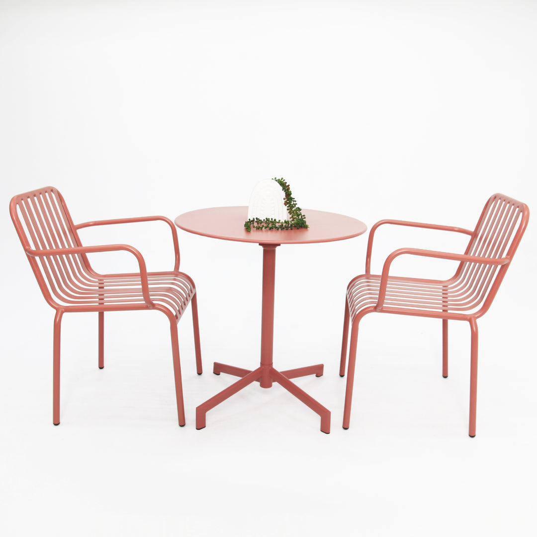Bistro 3pc Cafe Dining Setting - Peach