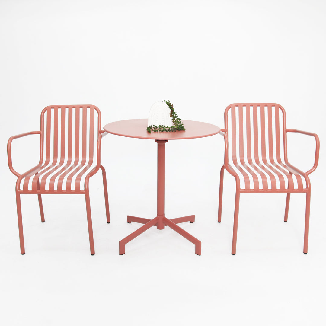 Bistro 3pc Cafe Dining Setting - Peach