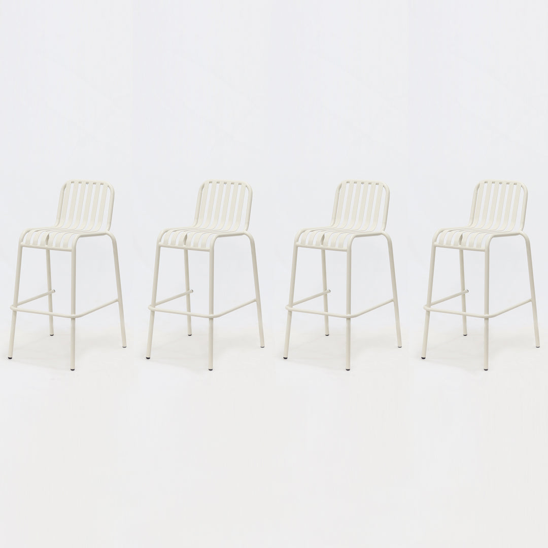 Bistro Bar Chair Set of 4 - Beige