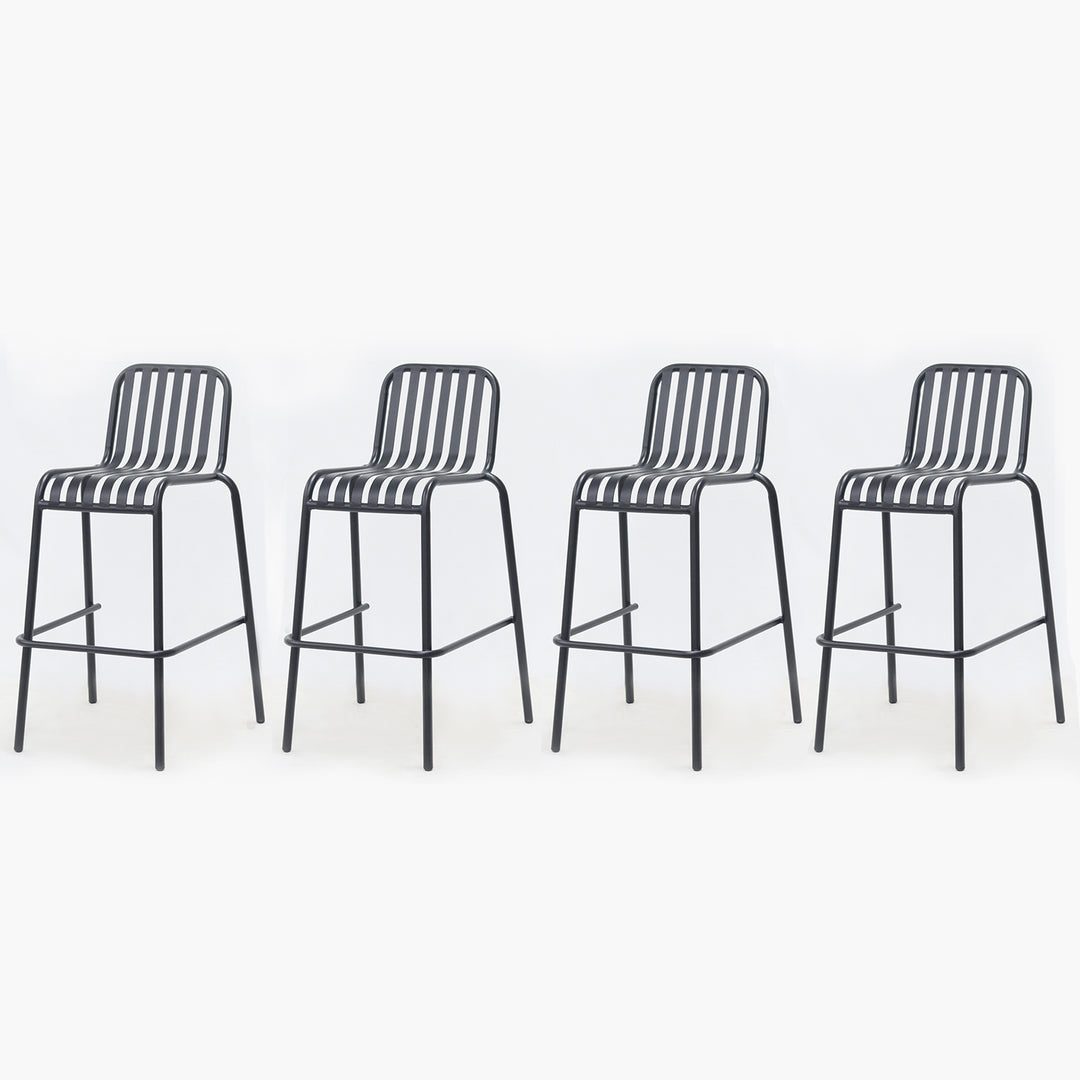 Bistro Bar Chair Set of 4 - Black