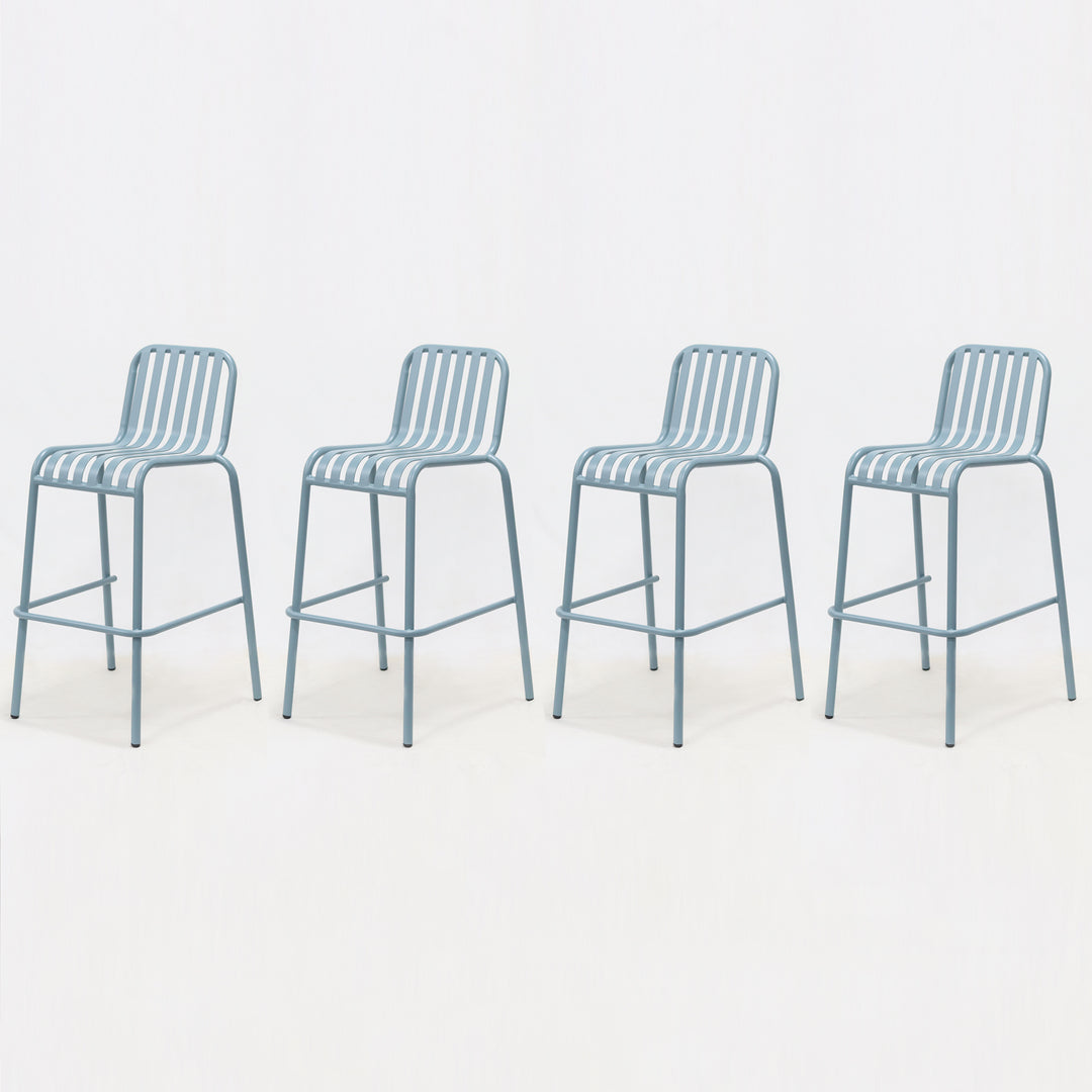 Bistro Bar Chair Set of 4 - Blue