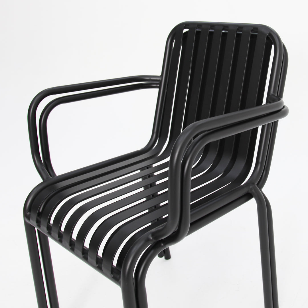 Bistro Cafe Chair Set of 2 - Black