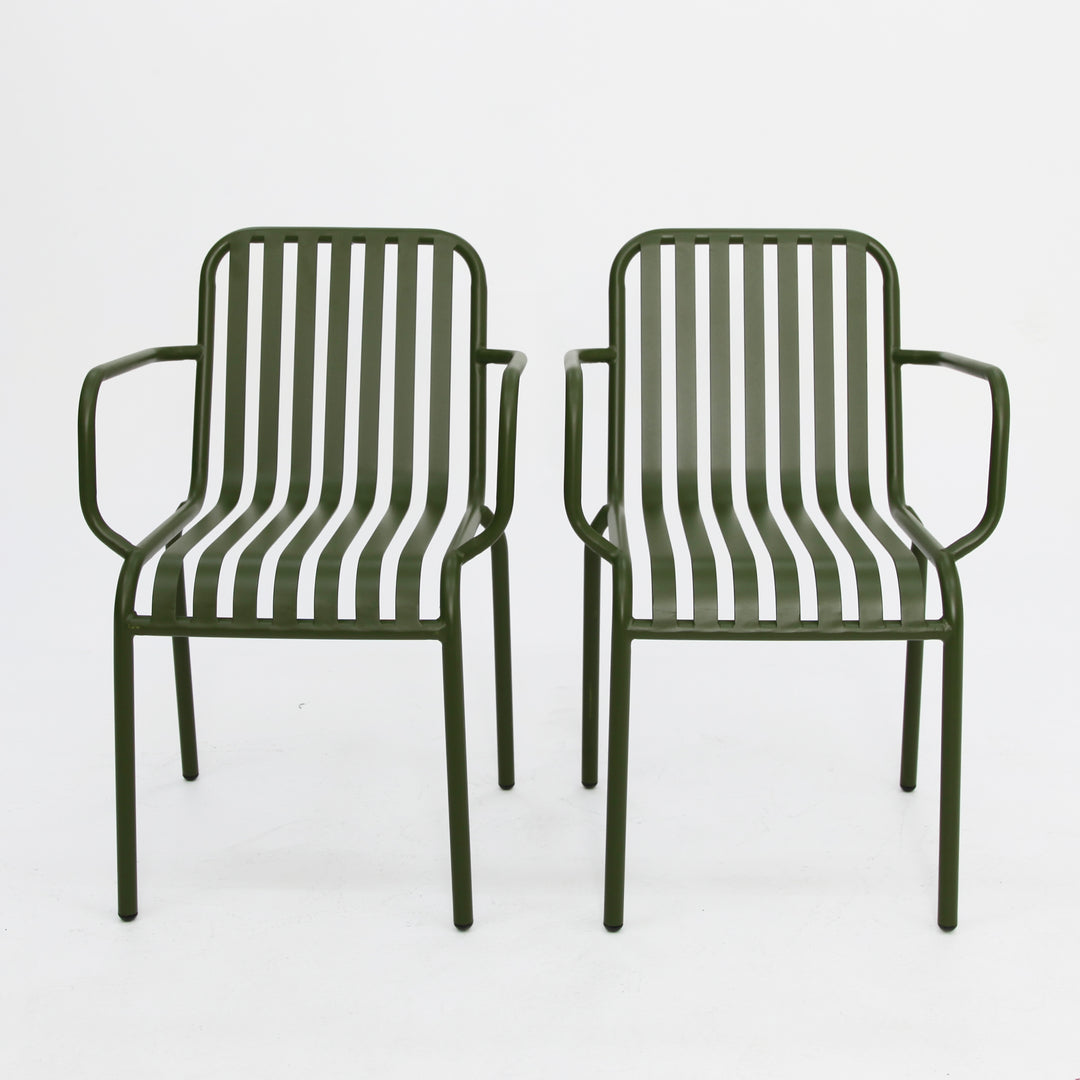 Bistro Cafe Chair Set of 2 - Green
