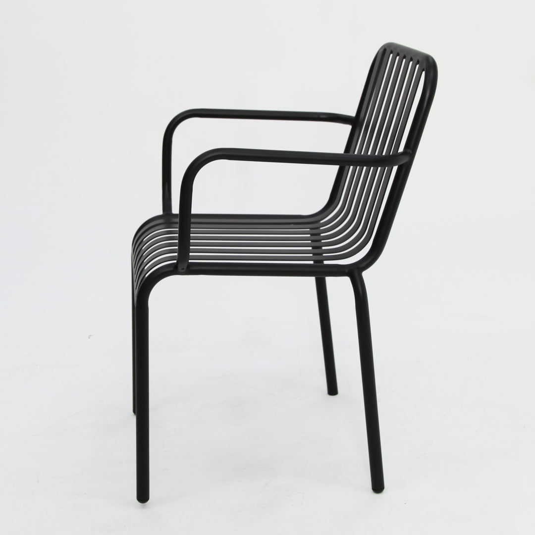 Bistro Cafe Chair Set of 2 - Black