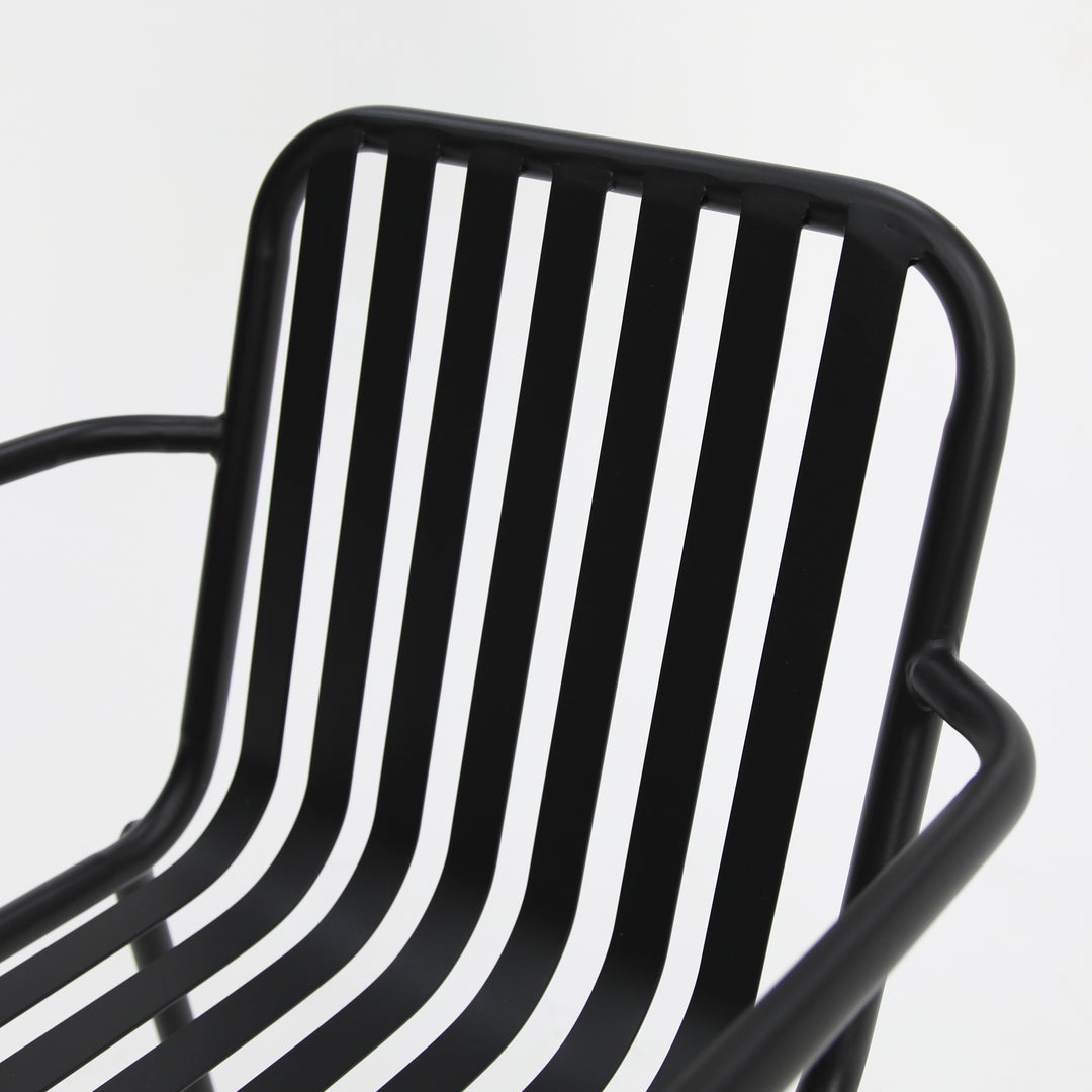Bistro Cafe Chair Set of 2 - Black