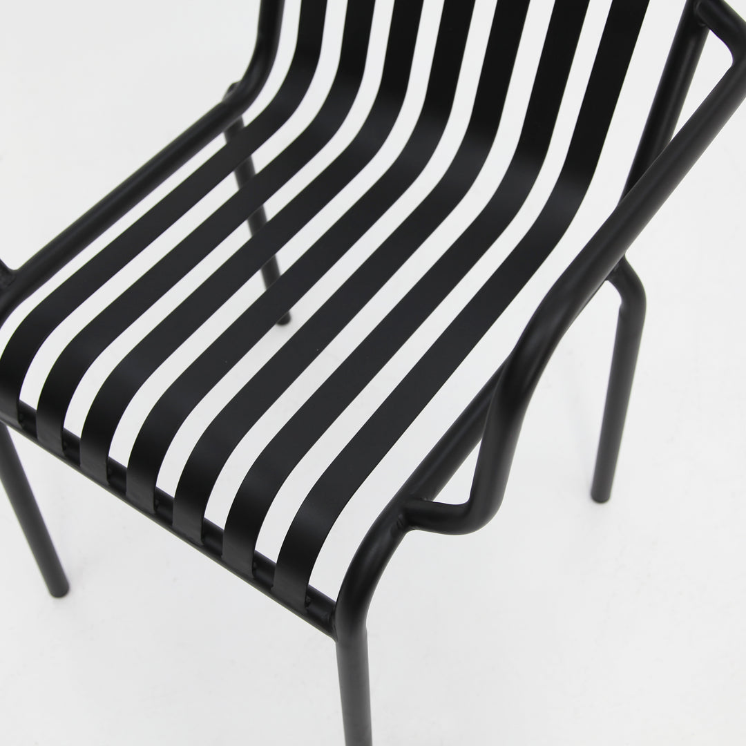 Bistro Cafe Chair Set of 2 - Black