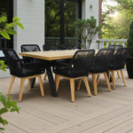 Load image into Gallery viewer, Bosco Albenga 9pc Dining Setting - Black
