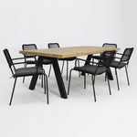 Load image into Gallery viewer, Bosco Bahamas 7pc Dining Setting - Black
