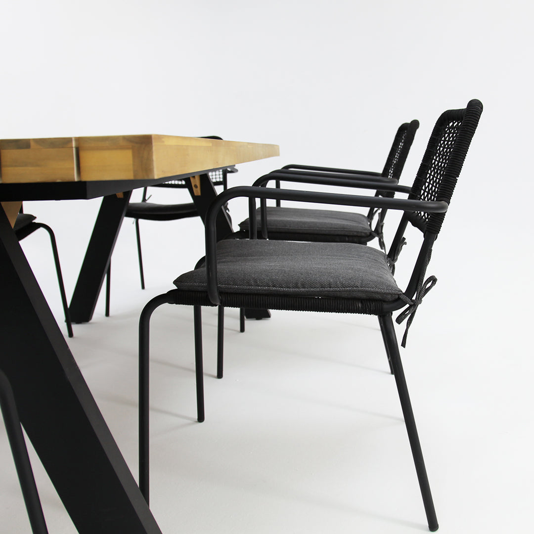 Bosco Bahamas 7pc Dining Setting - Black