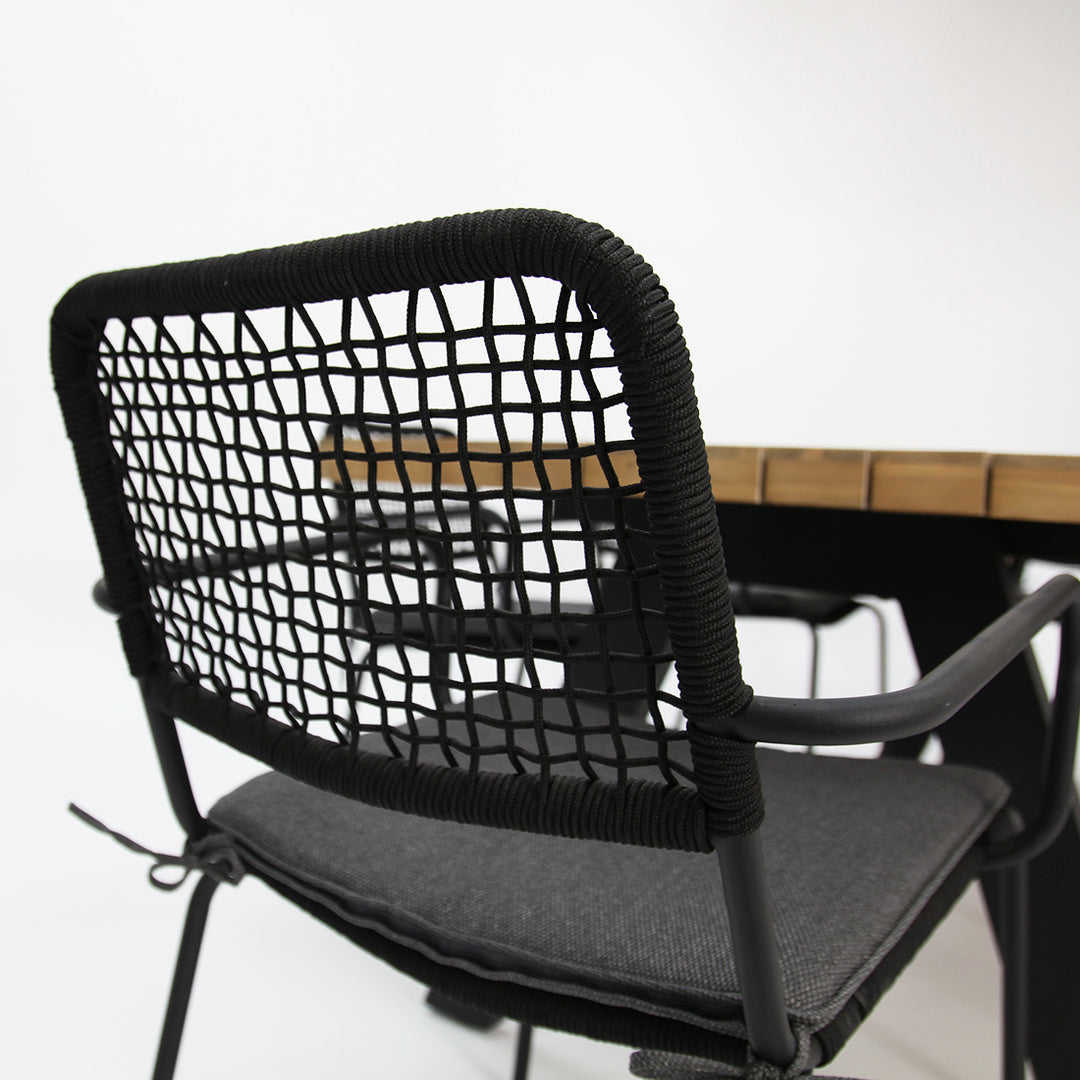 Bosco Bahamas 7pc Dining Setting - Black