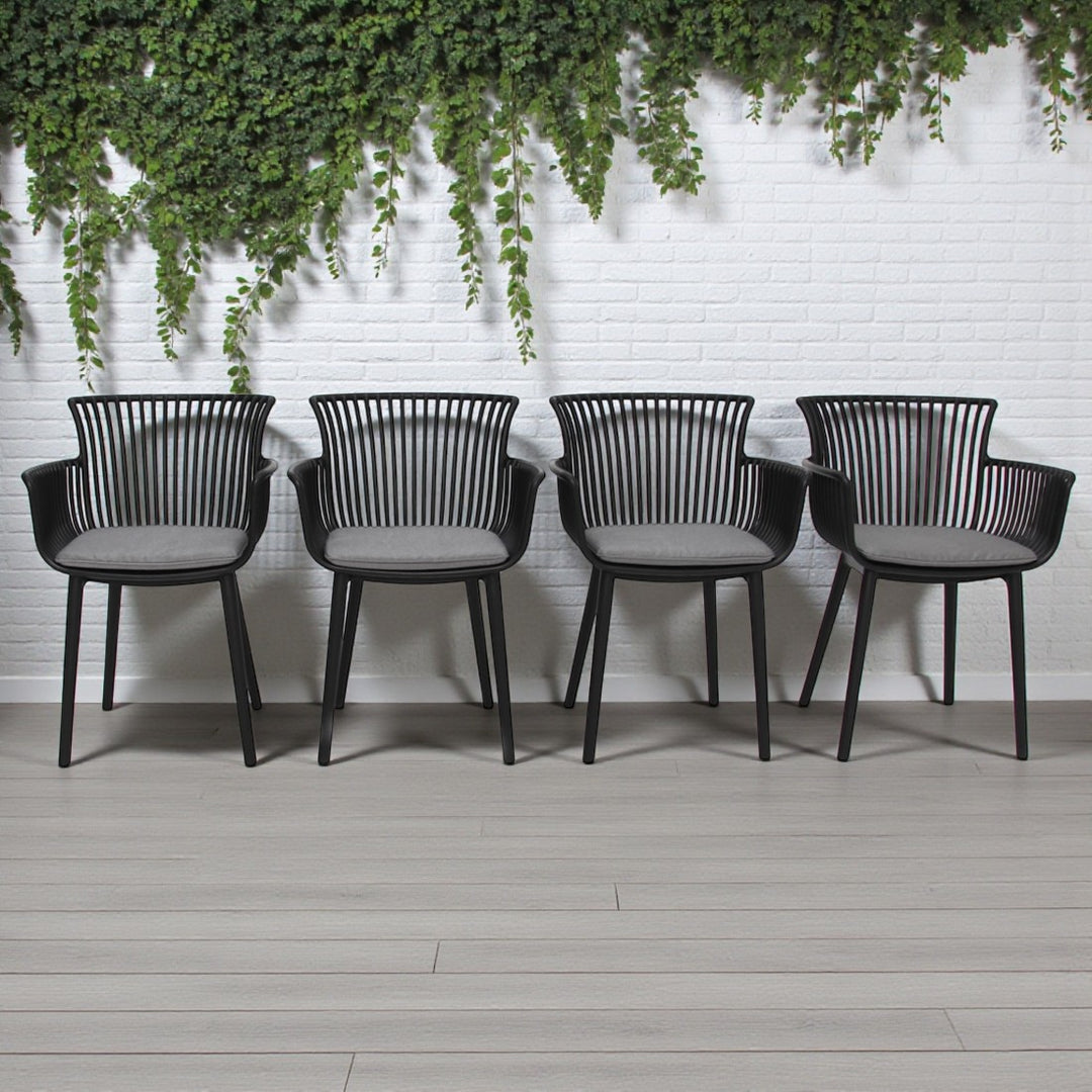 Canela Dining Chair Set of 4 - Black