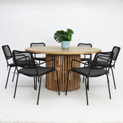Carella Bahamas 7pc Dining Setting - Black